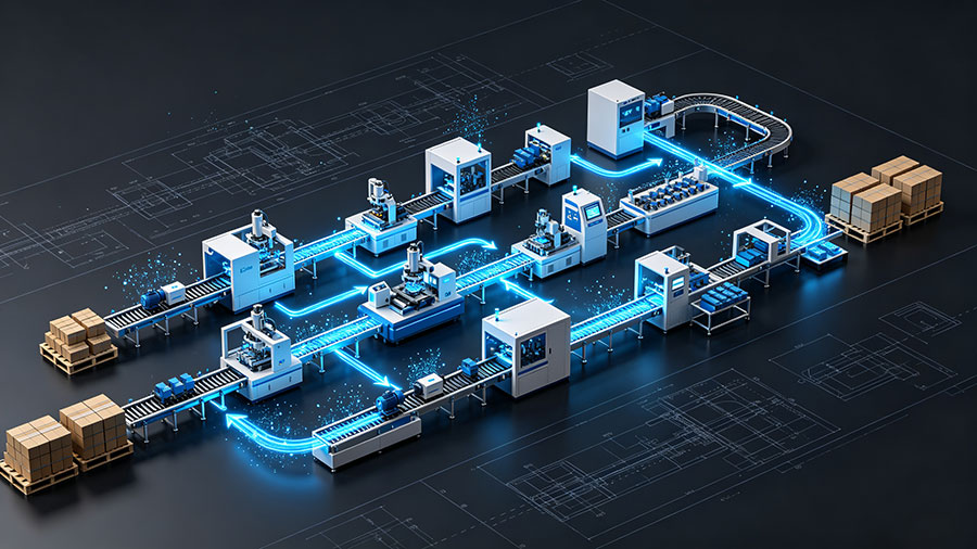港南区生产线工艺流程演示动画制作_工业自动化产线三维工艺仿真动画公司